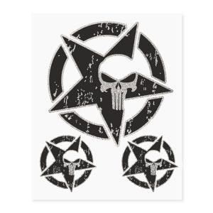 Adesivi Adventure Stickers per Bauletti Moto Stella USA Teschio