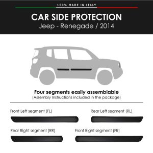 Modanature Laterali per Jeep con Biadesivo 3M