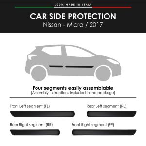 Modanature Laterali per Nissan con Biadesivo 3M