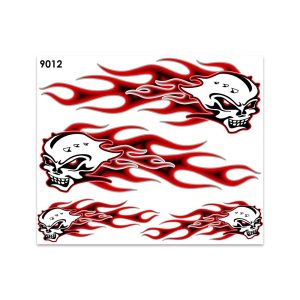 Adesivi Stickers Giganti Teschi e Fiamme 24 x 20 cm