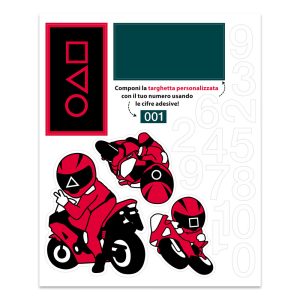 Kit Tabella Adesiva Squid Game, 14 x 16 cm