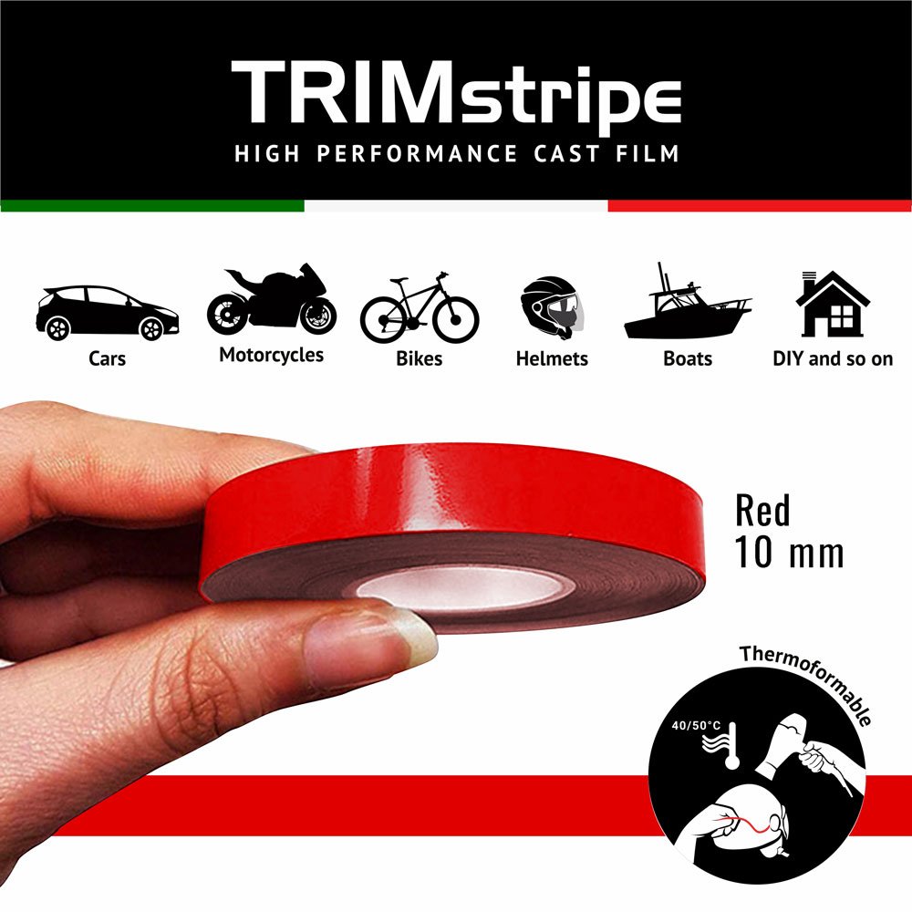 Trim Stripe Strisce Adesive per Auto, Rosso - immagine 2